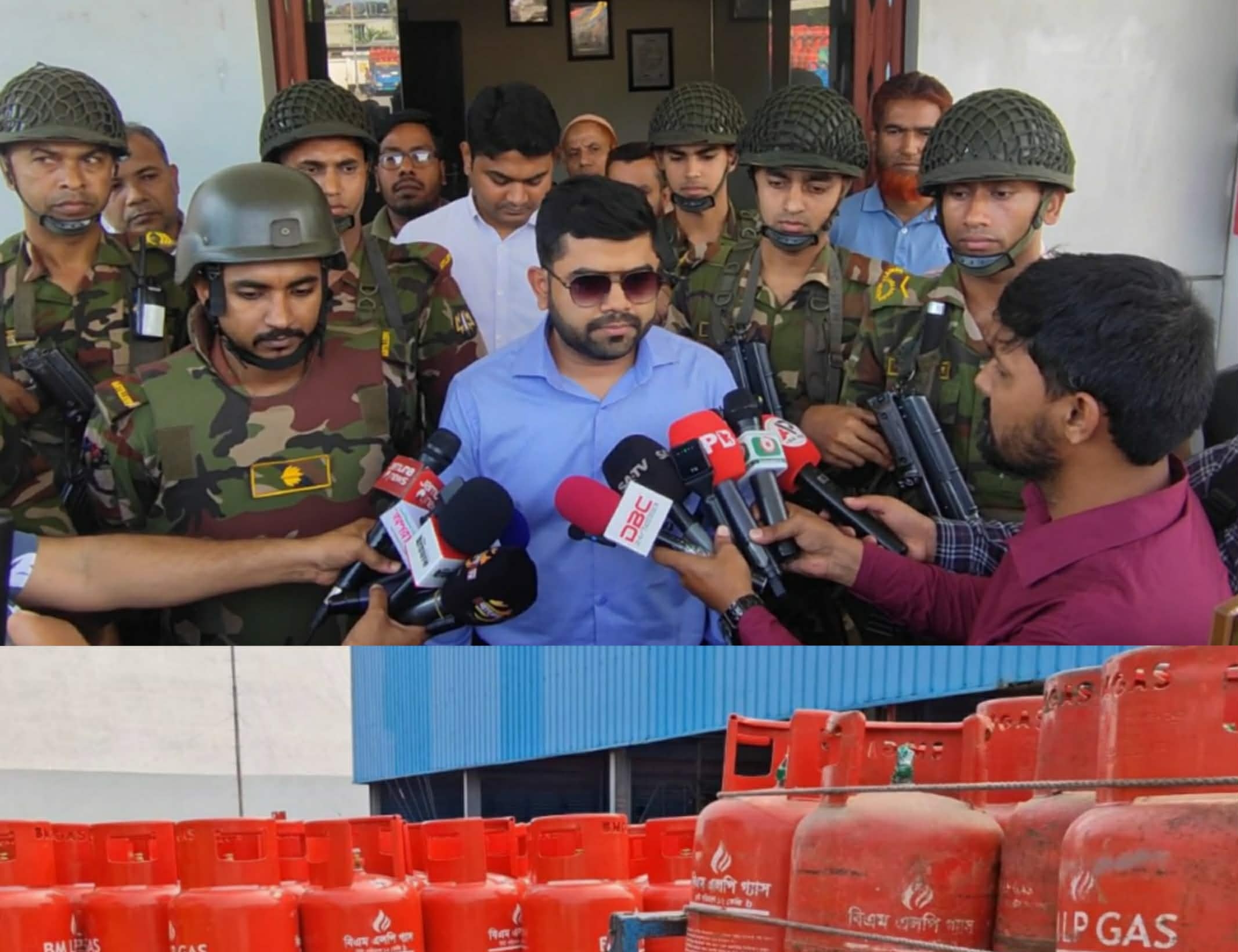 কালীগঞ্জে এলপি গ্যাস প্লান্টে সেনা অভিযান, ৩ লাখ টাকা জরিমানা