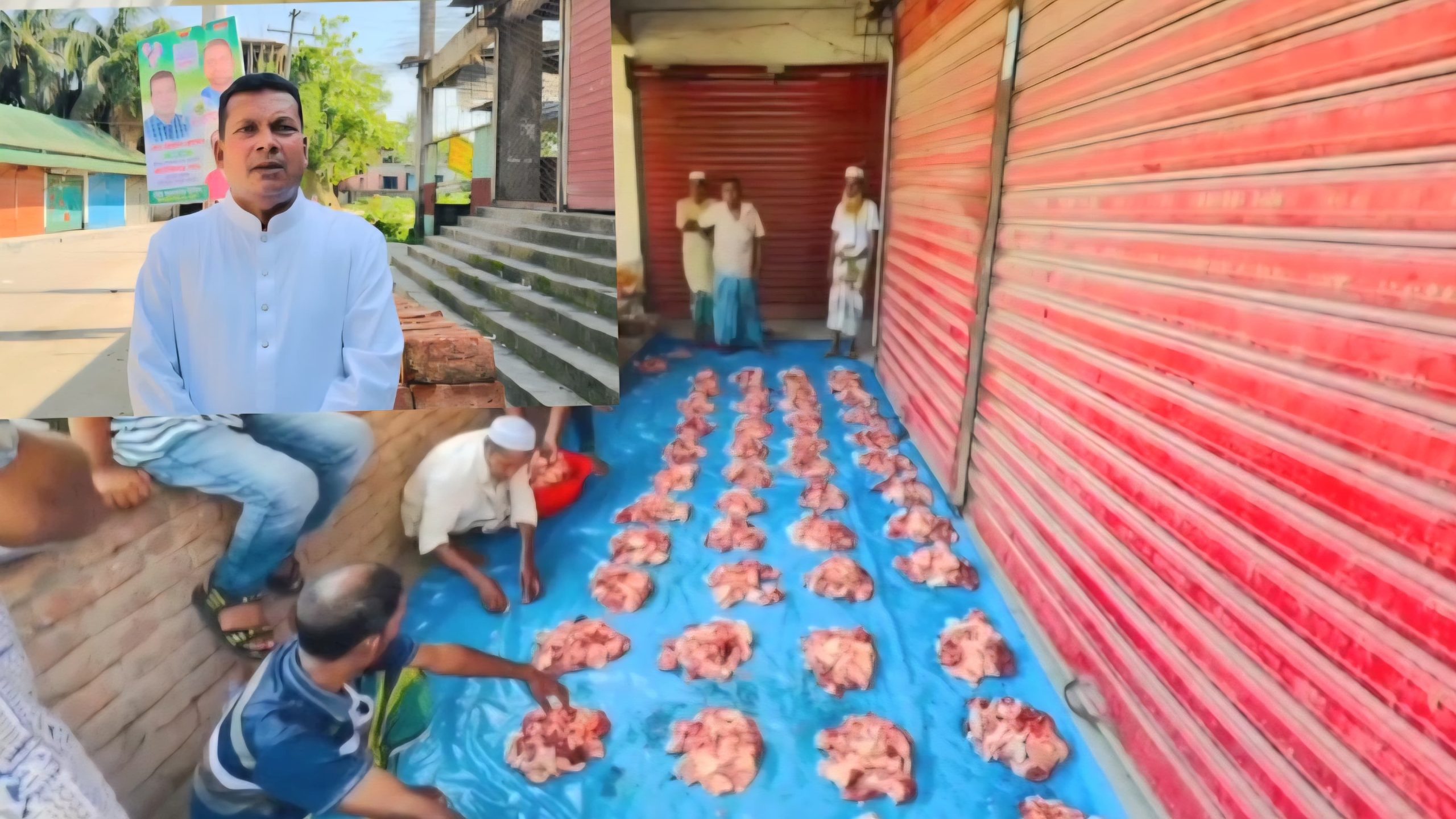 শ্রীপুরে শতাধিক পরিবারের মাঝে কোরবানির মাংস বিতরণ করেন বিএনপি নেতা মো: বিল্লাল হোসেন