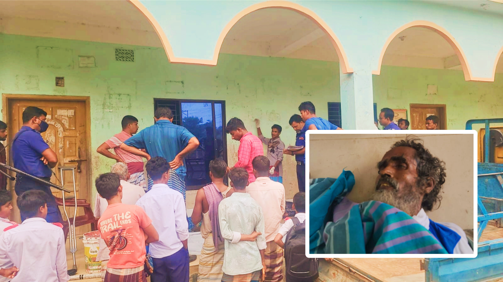 শ্রীপুরে স্কুল বারান্দায় বৃদ্ধ ভিক্ষুকের মৃ.ত্যু ; ব্যাগে পাওয়া গেলো ৭০ হাজার টাকা