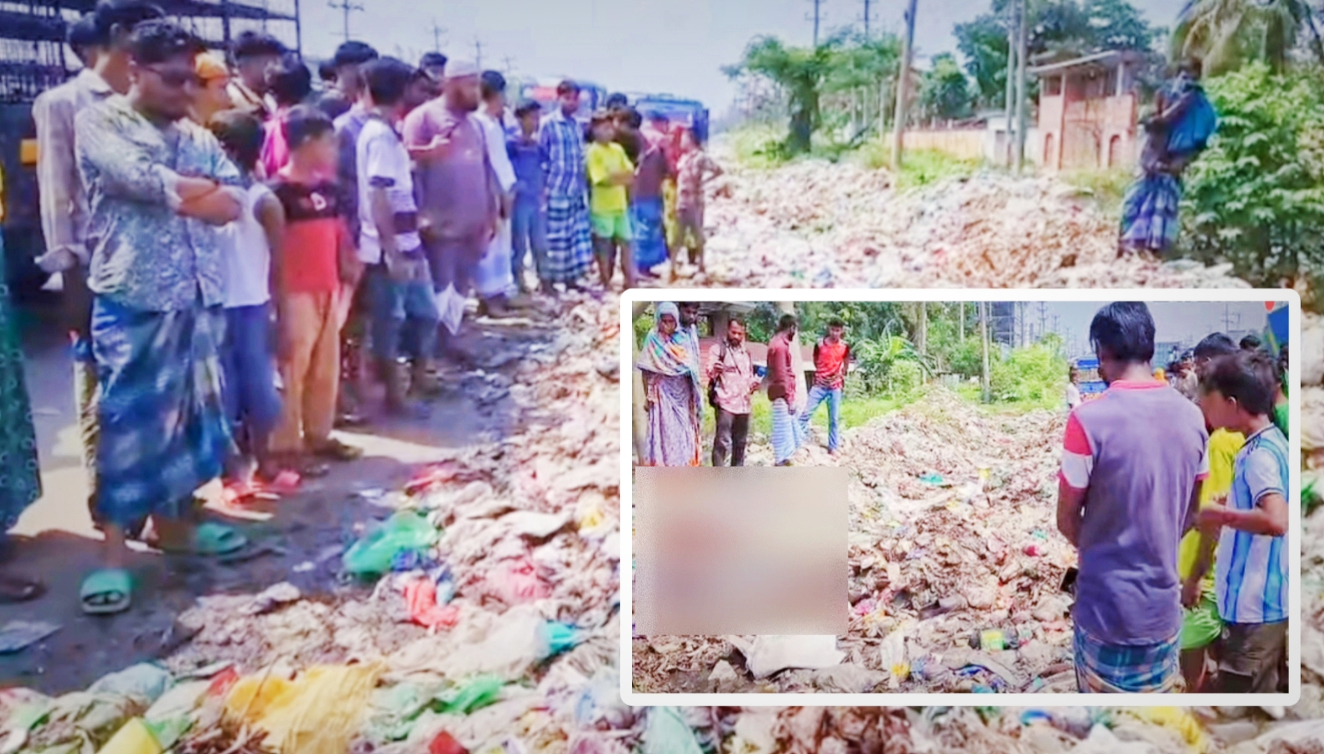 শ্রীপুরে মহাসড়কের পাশে ময়লার স্তূপে যুবকের ম.র.দে.হ, শরীরে আ.ঘা.তের চিহ্ন